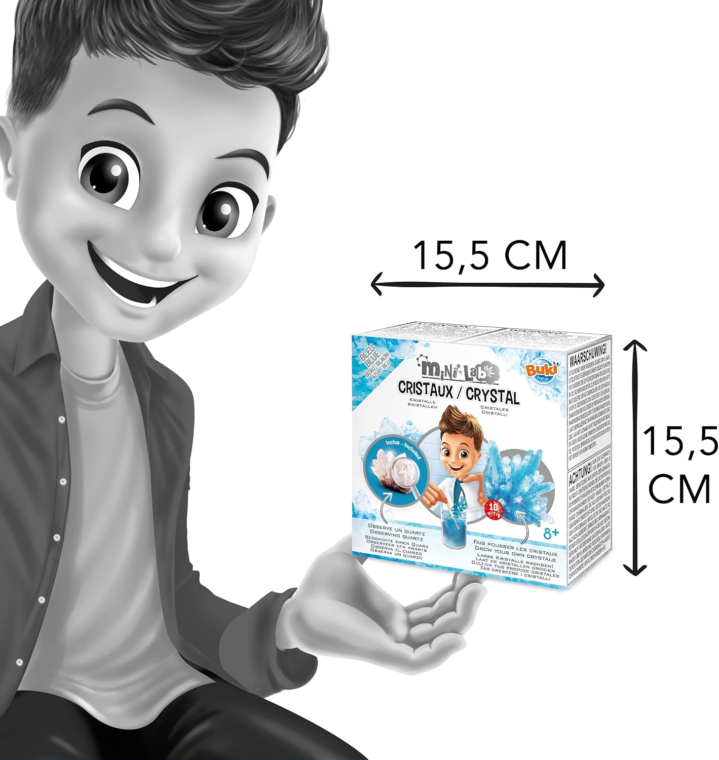Thumbnail 2 de Buki Mini Lab Cristalli 3006BLU – Kit per crescere cristalli colorati per bambini 8+