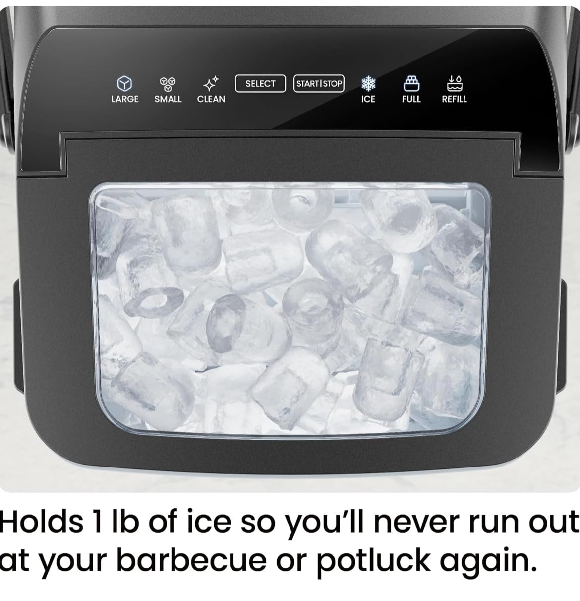 Detalle de Iceman RJ56-BUL-12 Dual-Size Countertop Ice Maker with Self-Cleaning
