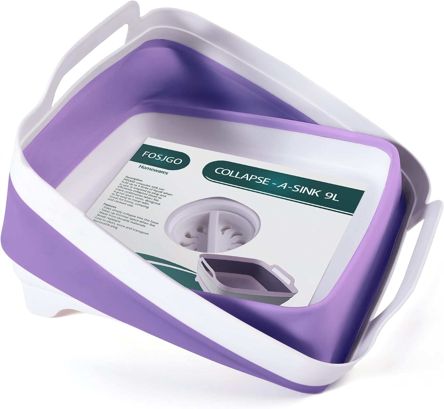 Thumbnail 2 de FOSJGO Collapsible Dish Basin, 2.4-Gallon