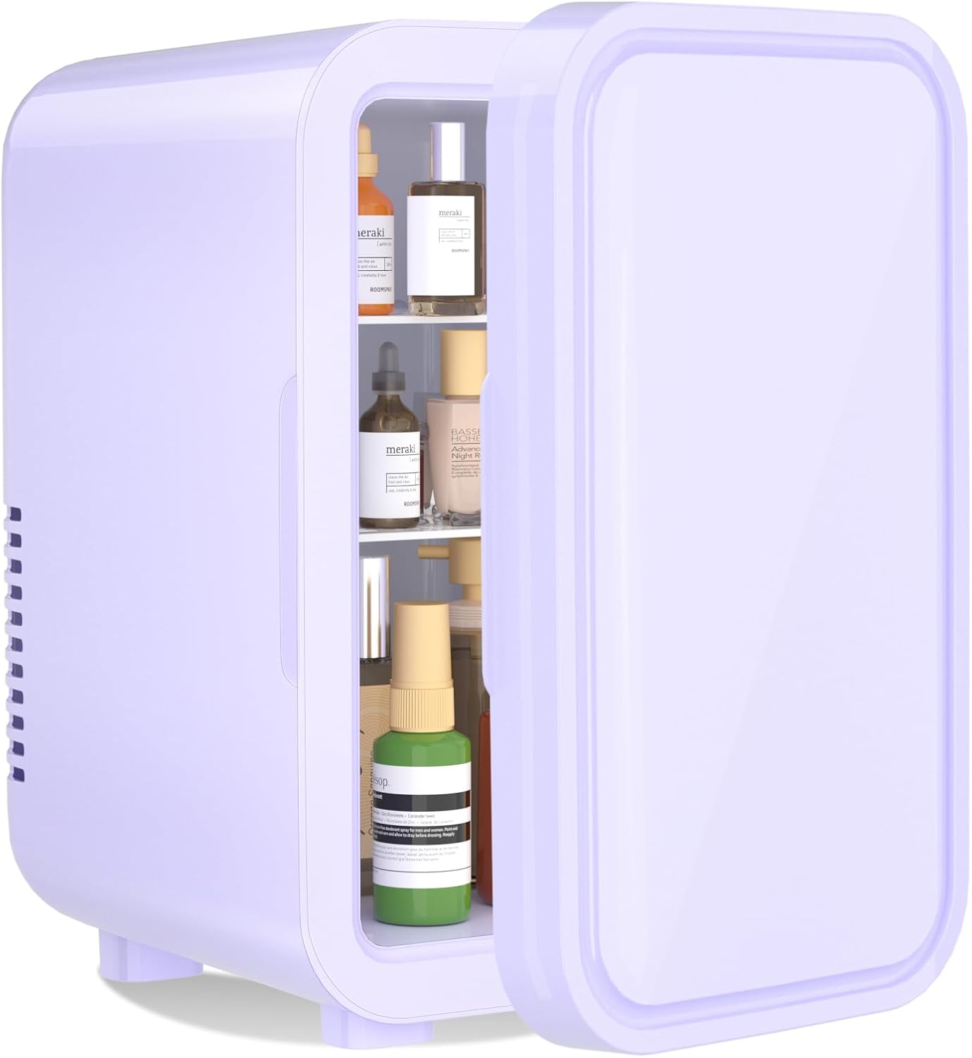 YASHE Mini frigo da 6 litri/8 lattine, raffreddamento e riscaldamento, AC/DC, viola