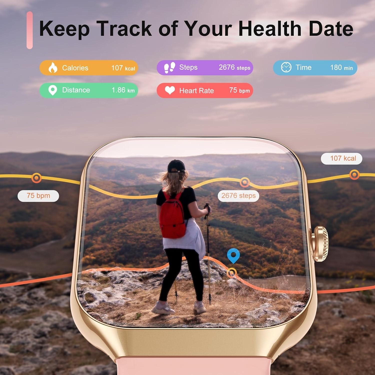 Detalle 2 de Jugeman Smartwatch 1.96-Inch Display