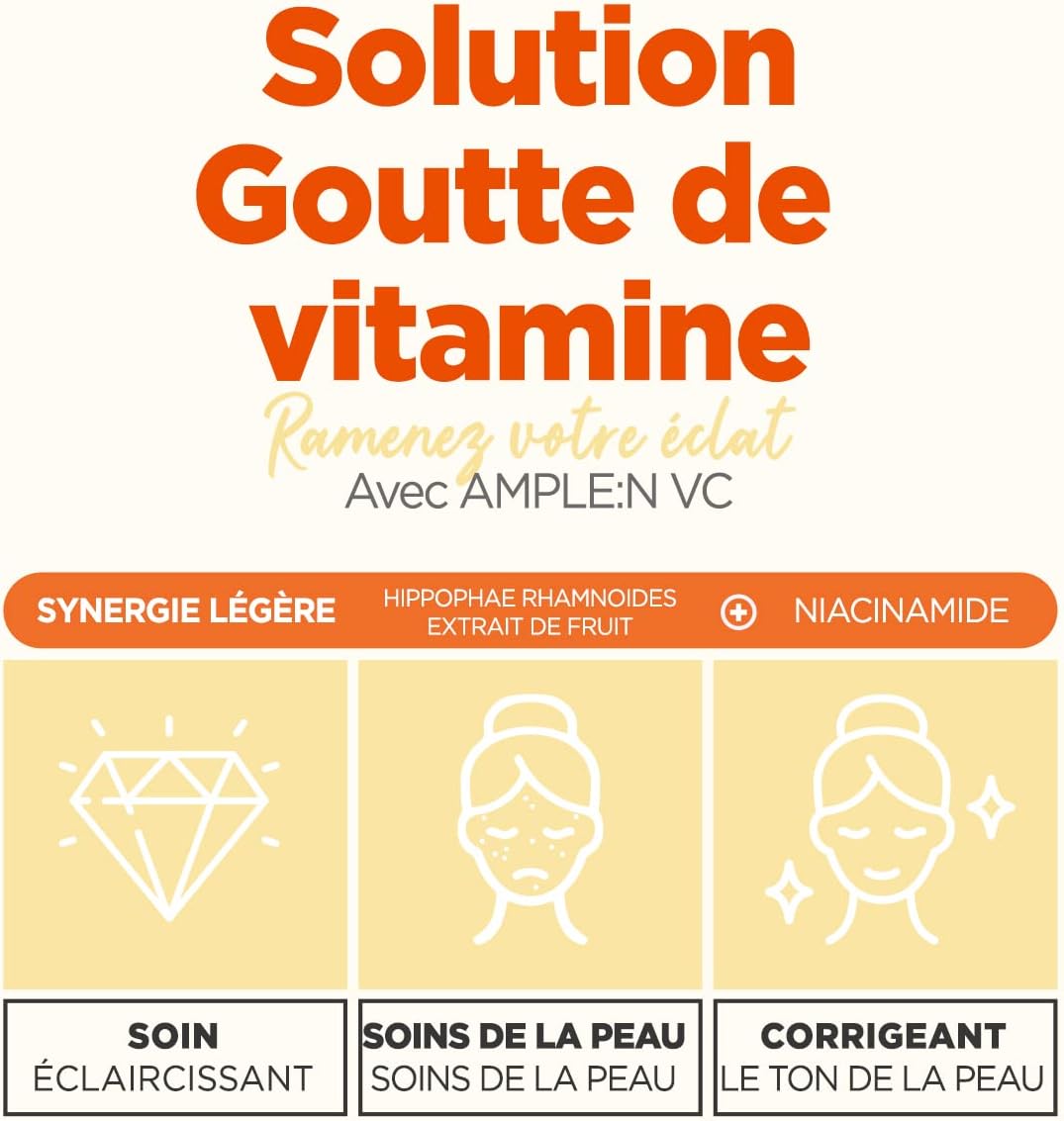 Thumbnail 3 de Coreana AMPLE:N Fiala VC Shot: siero viso alla vitamina C 100 ml, luminosità e uniformità della pelle