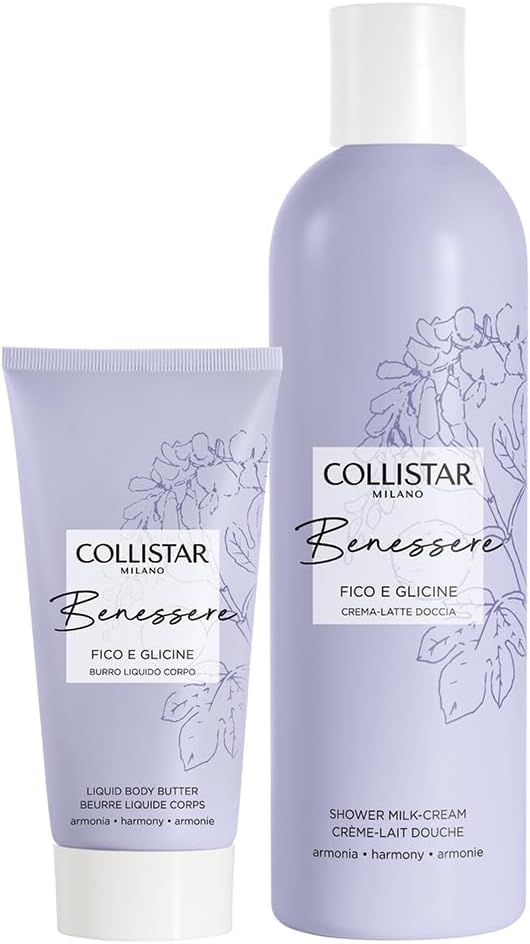 Detalle de Collistar Cofanetto Regalo Donna Benessere Fico e Glicine – Crema-Latte Doccia 250ml + Burro Liquido Corpo 50ml