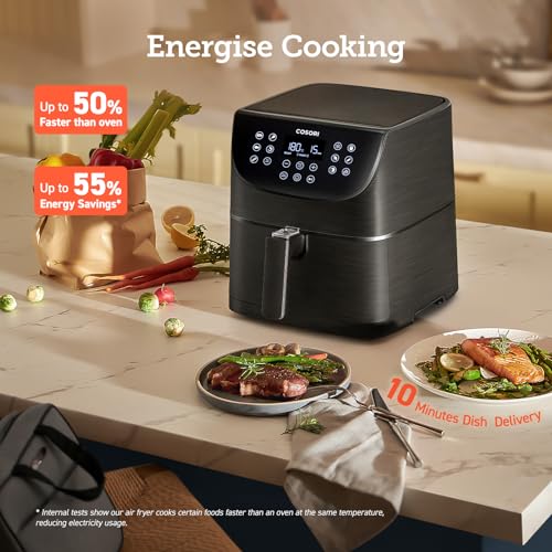 Thumbnail 5 de COSORI Air Fryer 5.5L: 1700W, 11 Presets, 100 Recipe Cookbook, Non-Stick & Dishwasher Safe Basket (CP158-AF) – Black
