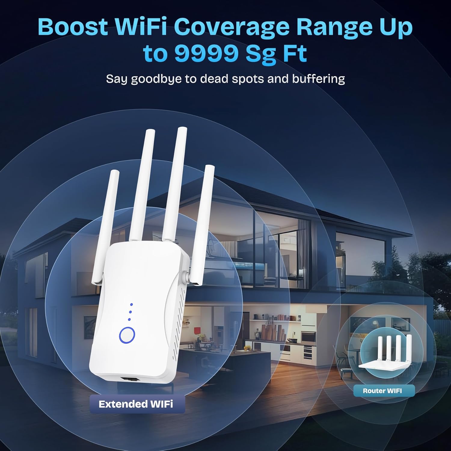 Thumbnail 2 de 2026 WiFi Extender Signal Booster (2.4GHz, 300Mbps) with Ethernet Port & Access Point
