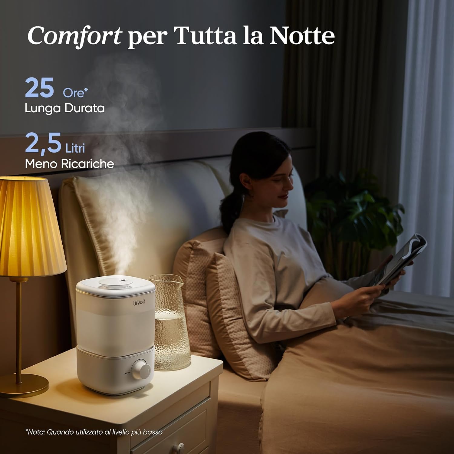 Detalle 2 de Levoit Umidificatore 2,5 L per camera