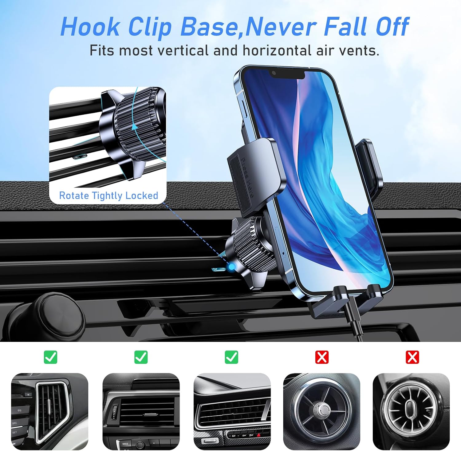 Thumbnail 4 de Blukar Car Phone Holder 360° rotation