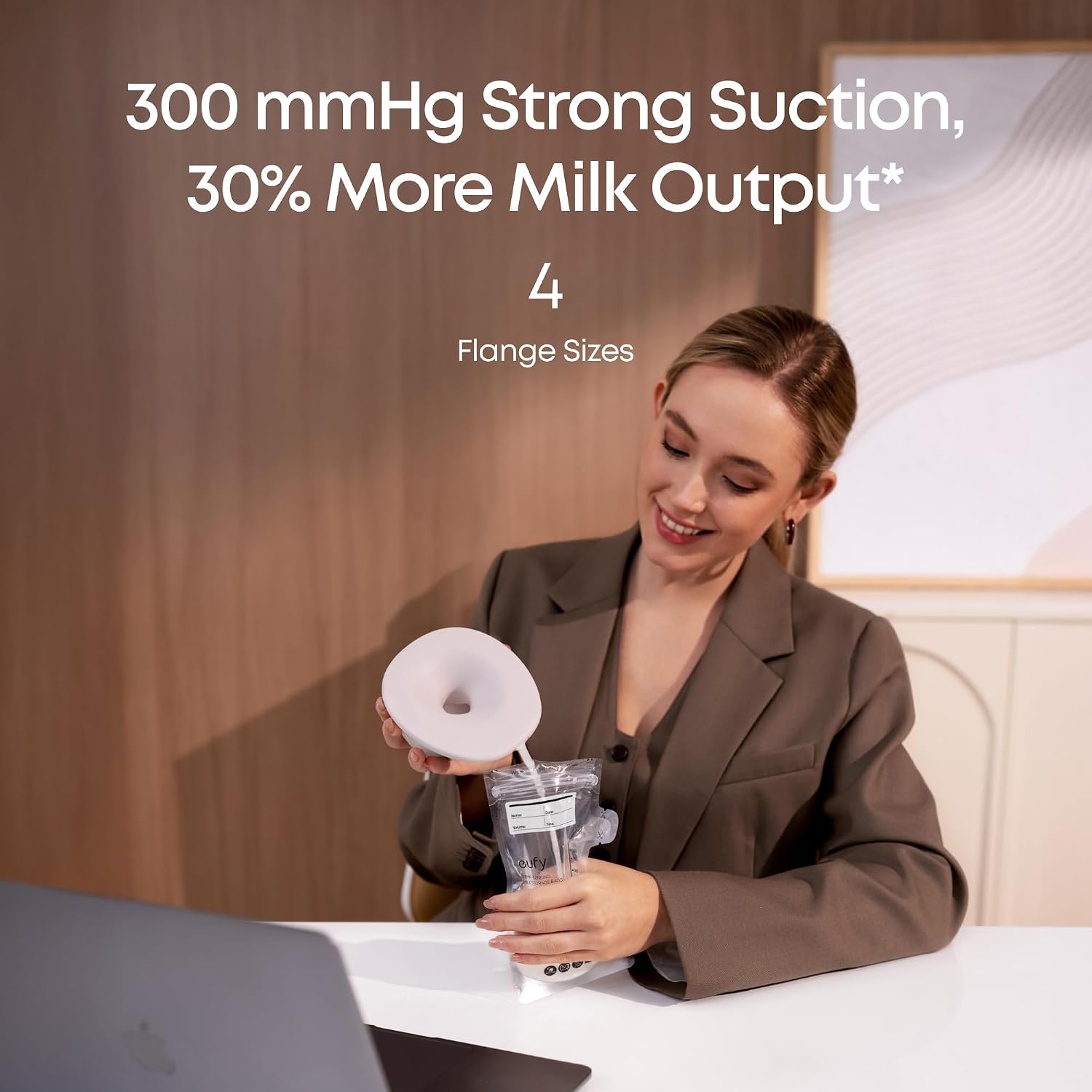 Detalle de eufy S1 Heated Wearable Breast Pump with HeatFlow and App Control