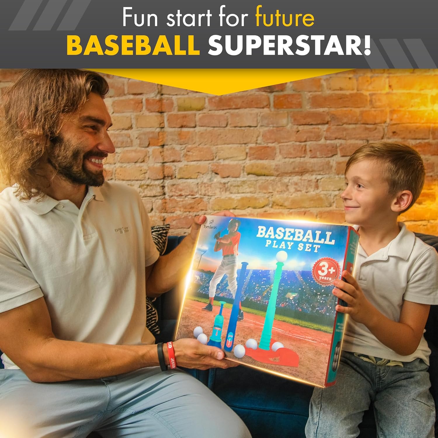 Thumbnail 6 de T Ball Stand for Kids and Toddlers 1-3, 3-5, 5-8 – Includes 6 Large Balls, Adjustable Tee, and Pitching Machine