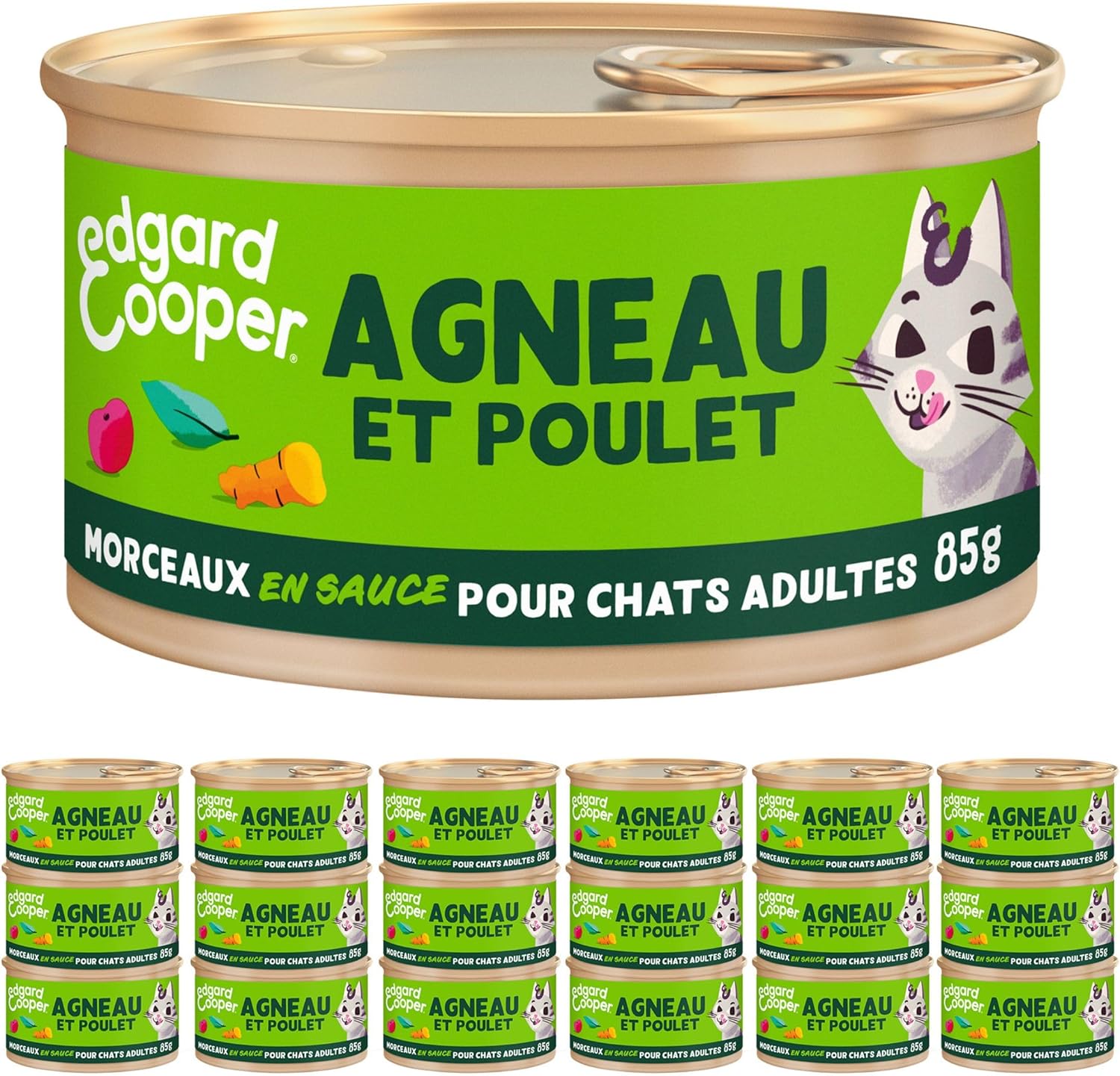 Thumbnail 4 de Edgard & Cooper Morceaux en Sauce pour Chat Adult Stérilisé – Saumon & Poulet, 18 x 85 g