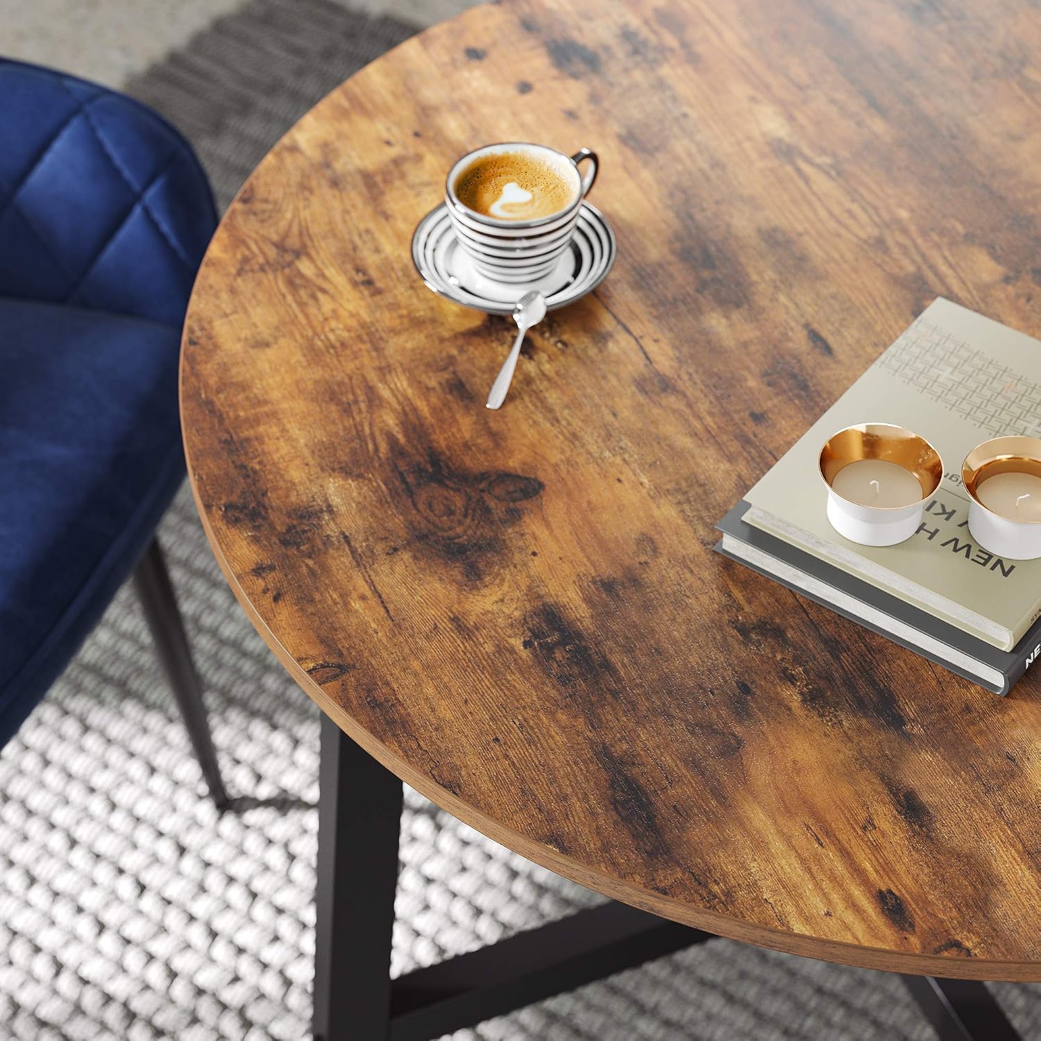 Thumbnail 4 de VASAGLE BARNET KDT080B01 Round Dining Table, 80 cm, Steel Frame