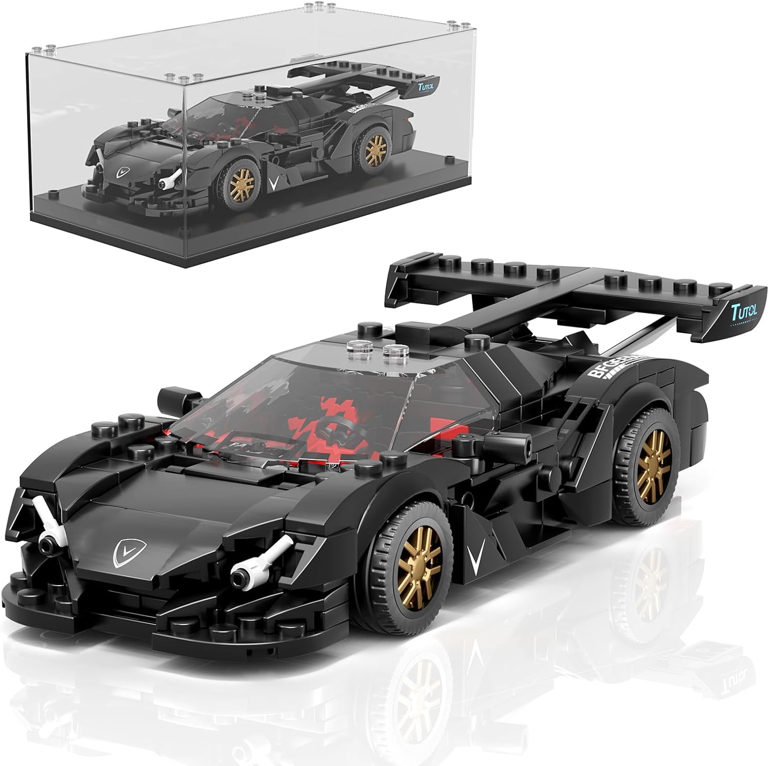 Detalle de Mould King 27061 Speed Champion Rennwagen 325 Teile