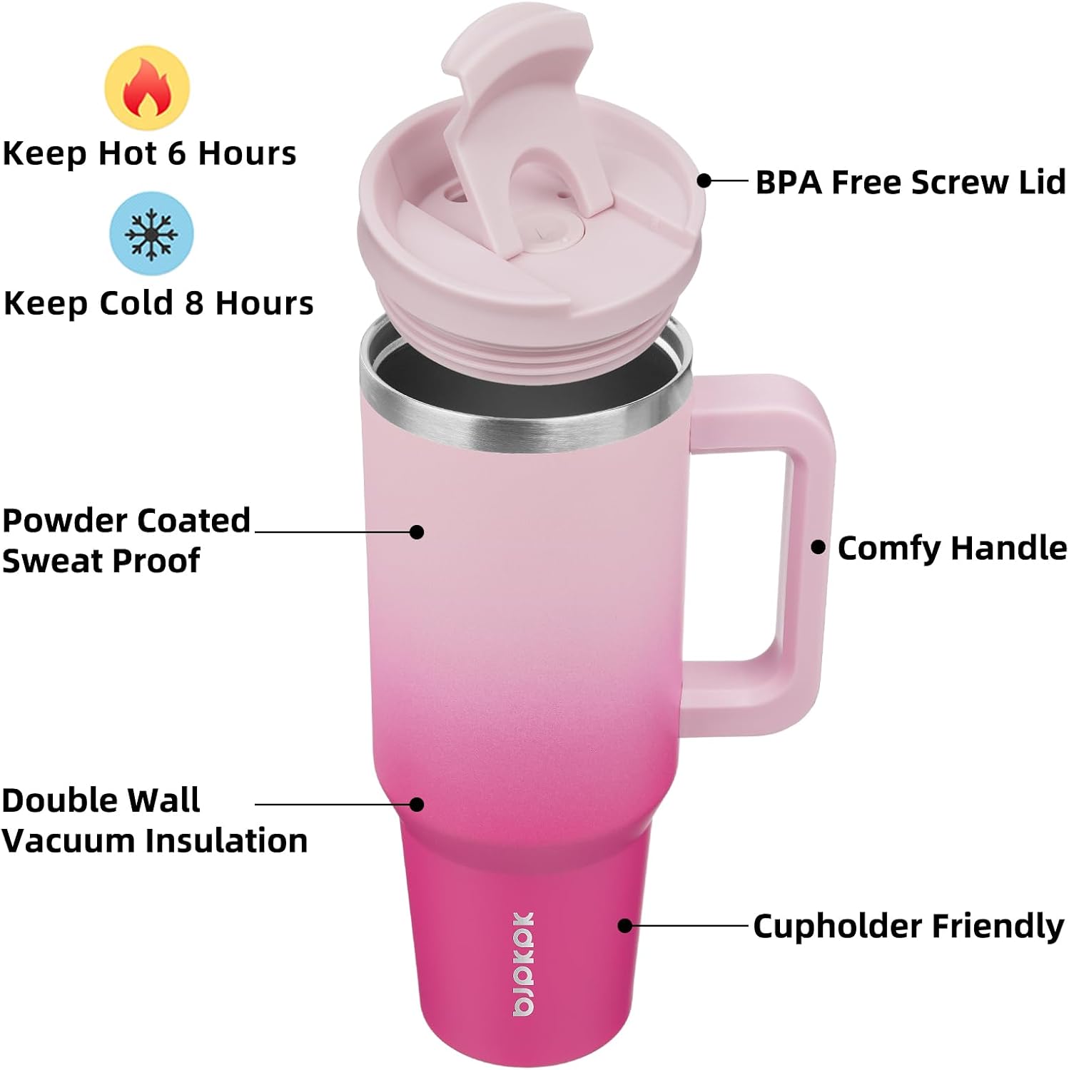 Detalle 2 de BJPKPK 40oz Stainless Steel Insulated Tumbler
