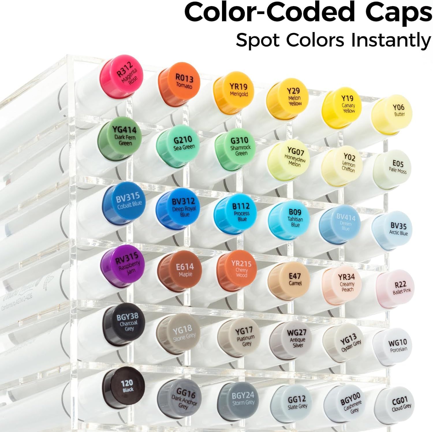Thumbnail 6 de Ohuhu Supreme Brush & Chisel alcohol markers (36 + 1 colours) – dual-tip colouring pens for drawing, sketching and manga