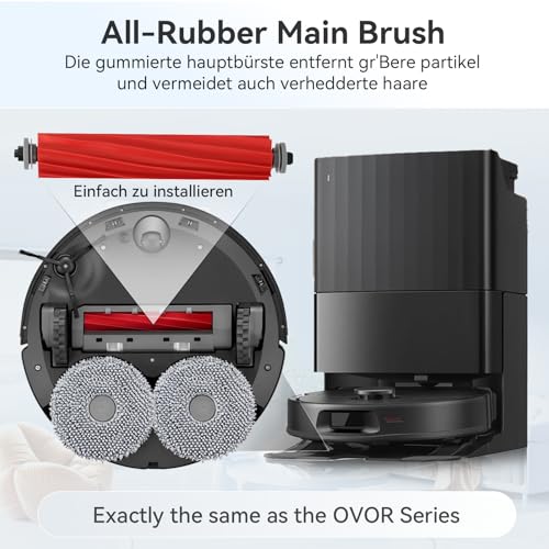 Detalle de QV 35A Zubehörset für Roborock QV 35S/QV 35A/QR 598/QR 798 – 19-teiliges Ersatzteilset von howekuze
