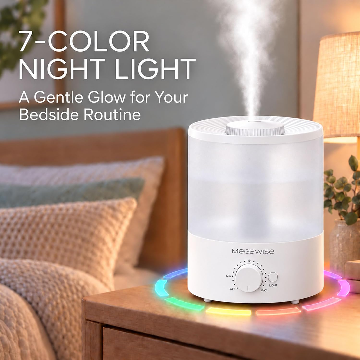 Thumbnail 4 de MEGAWISE Topfill 3.5L Night Light Humidifier ๐