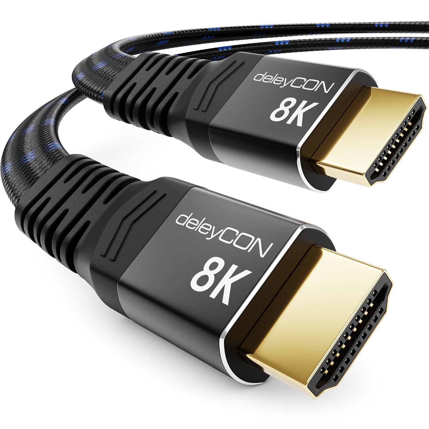 Detalle de deleyCON 3,0 m Flaches HDMI 2.1 Kabel – 8K/4K Gaming-Kabel für TV, Monitor, PS4/PS5, Xbox, Dolby Atmos & ARC/eARC