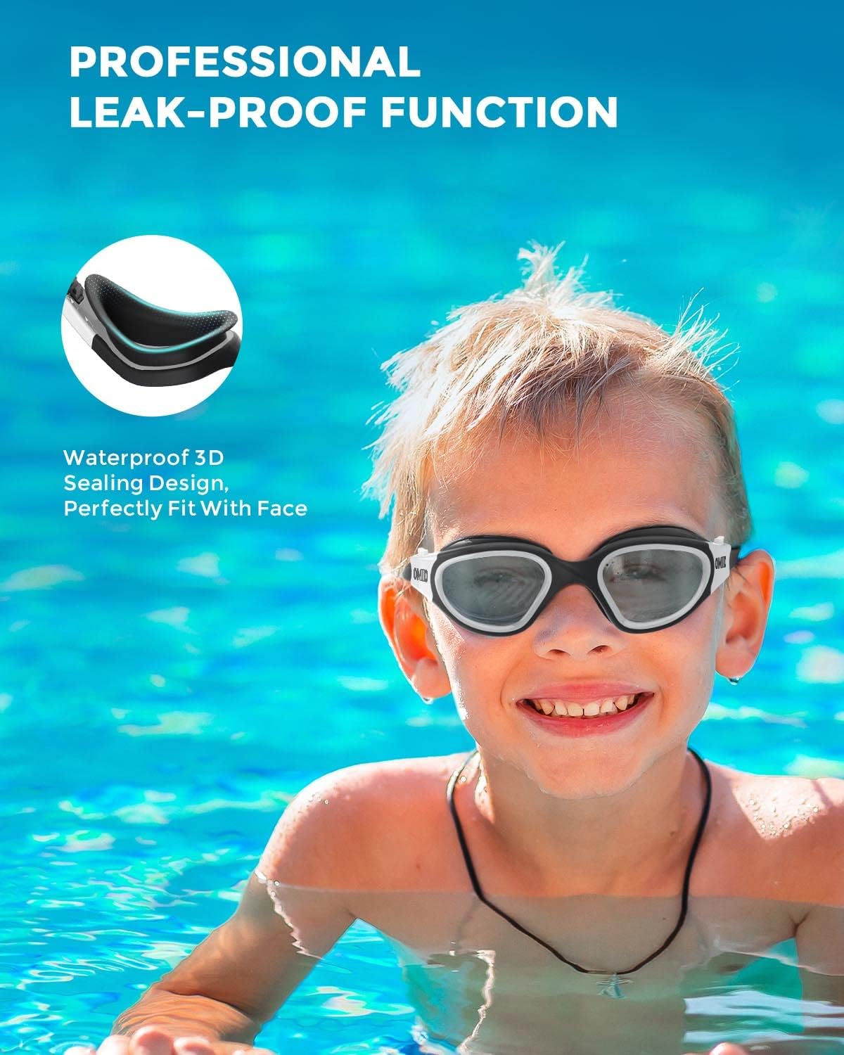 Detalle 1 de OMID P2mini kids swim goggles 6-14