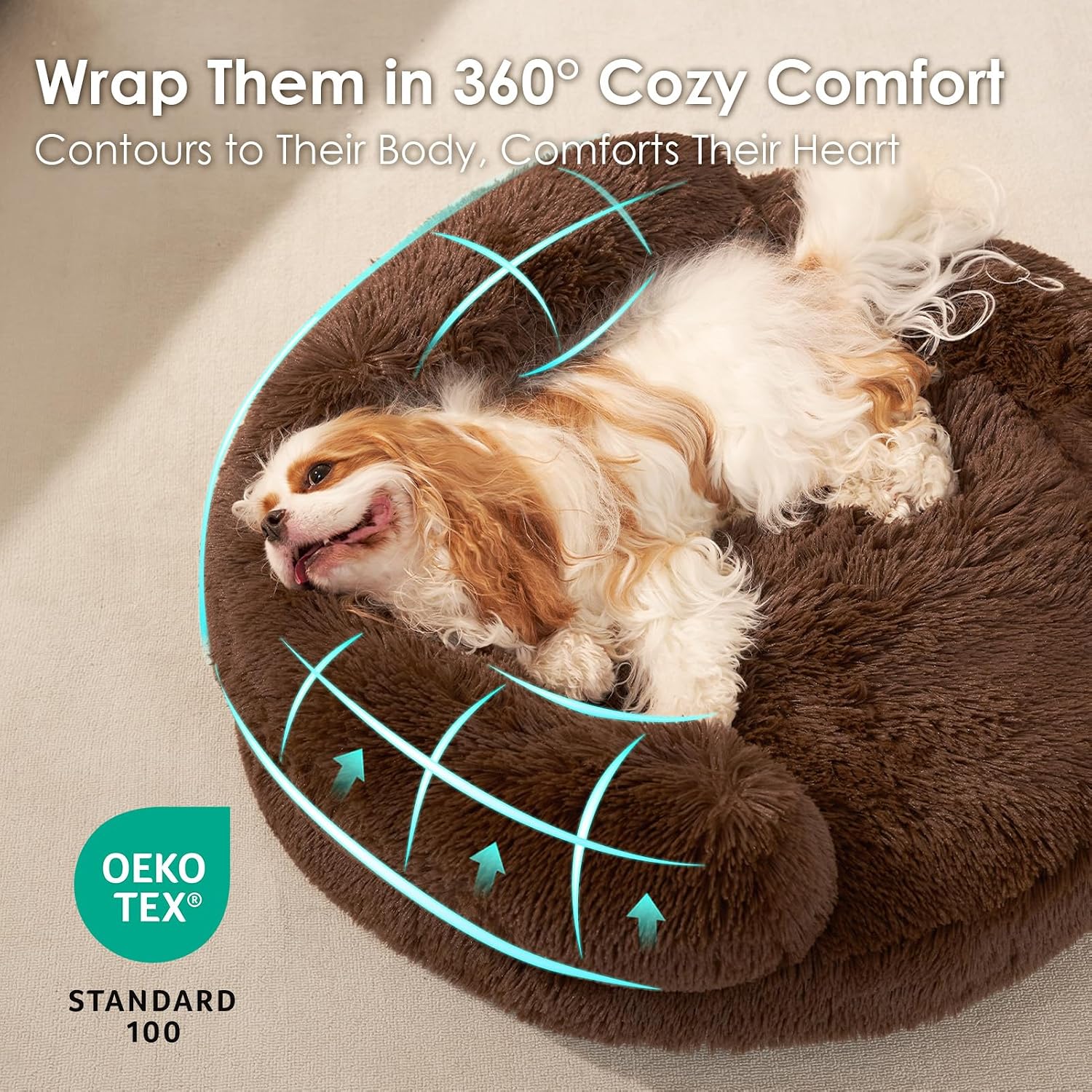 Thumbnail 3 de EHEYCIGA Donut Pet Bed, 20-Inch