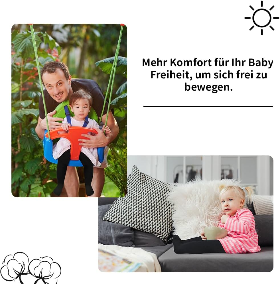 Thumbnail 2 de SPTRAMLE Baby-Strumpfhosen Set (3 Paar) für Mädchen – Baumwolle, Größen 56–62 bis 74–92