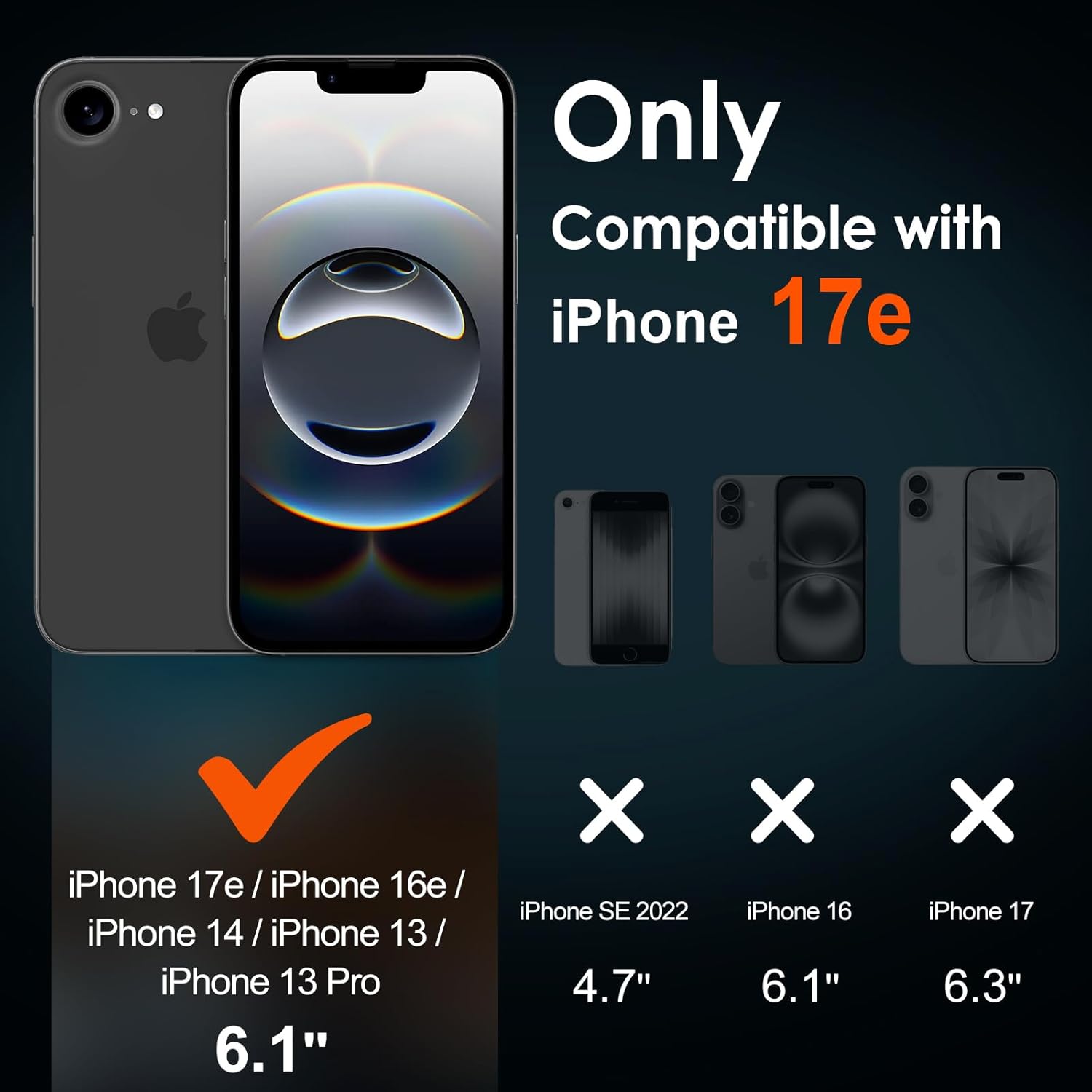 Thumbnail 1 de ivoler Verre trempé pour iPhone 17e / 16e / 14 / 13 Pro (6,1 pouces) – 2 films + kit d’installation