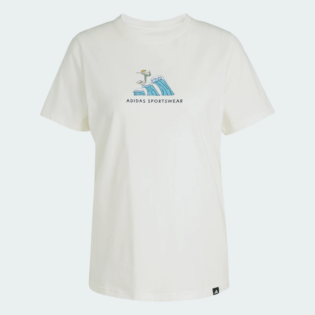 Detalle 2 de Codes Doodle Surf Graphic T-Shirt de Adidas — estilo cómodo para el día a día