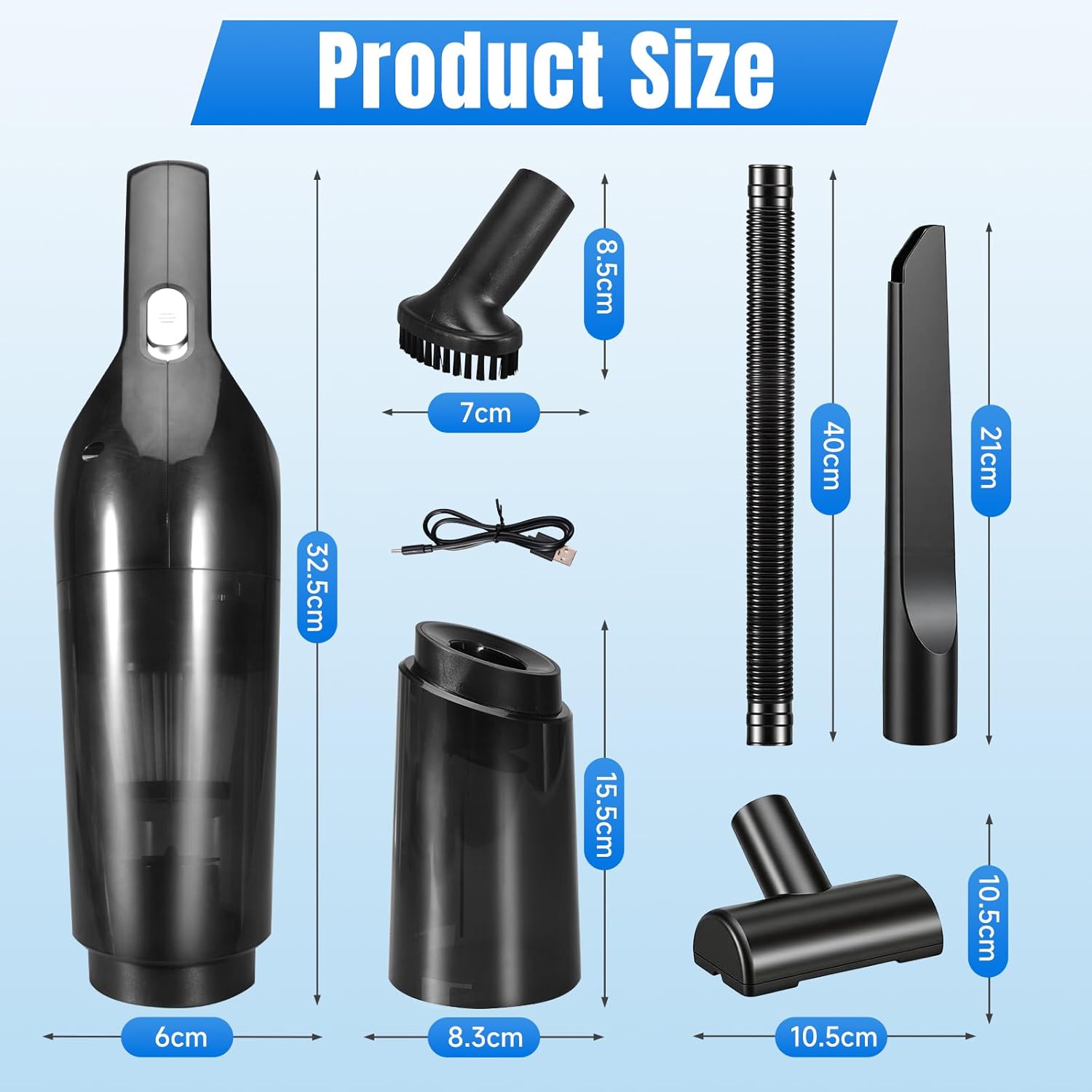 Thumbnail 6 de OMXA Handheld Vacuum Cleaner: 10,000 Pa Cordless Power in a Lightweight, Rechargeable Unit