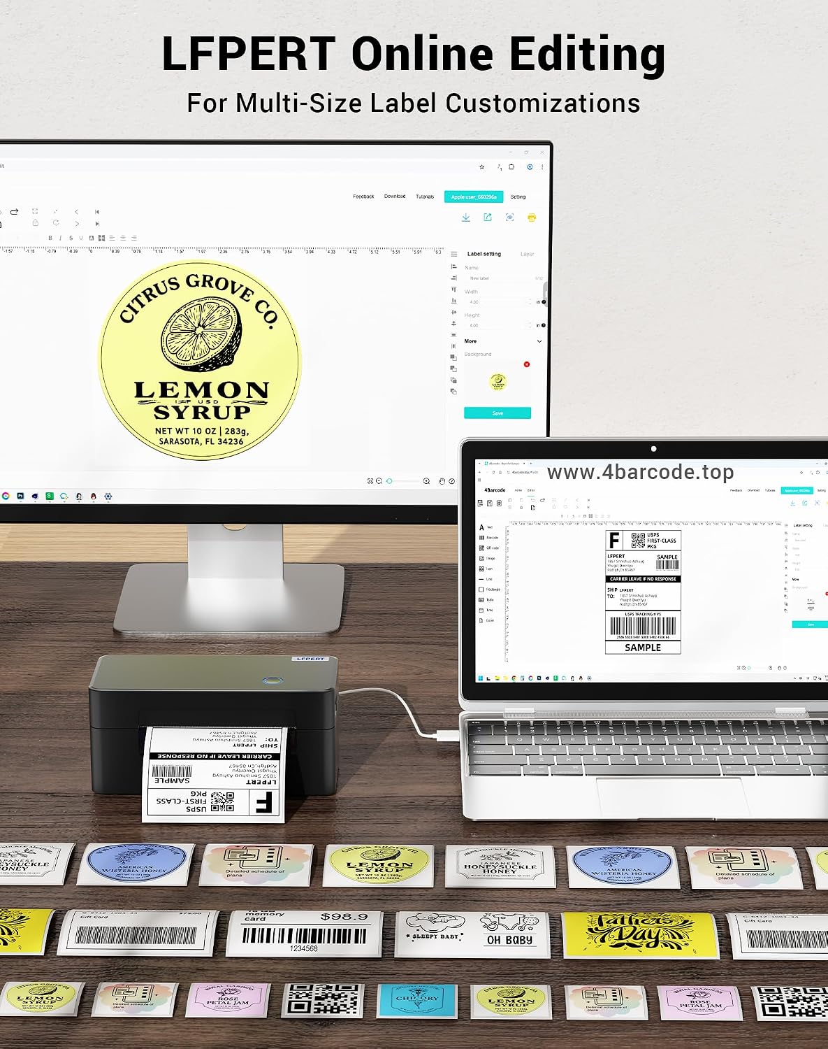 Thumbnail 4 de DB402 Thermal Label Printer 4x6 USB: Reliable, Ink-Free Shipping Labels for Amazon, Shopify and More