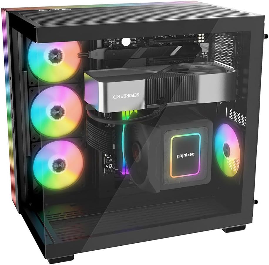 Detalle de be quiet! BGW67 Light Base 600 LX ミドルタワーPCケース、ピラーレス・270度LED