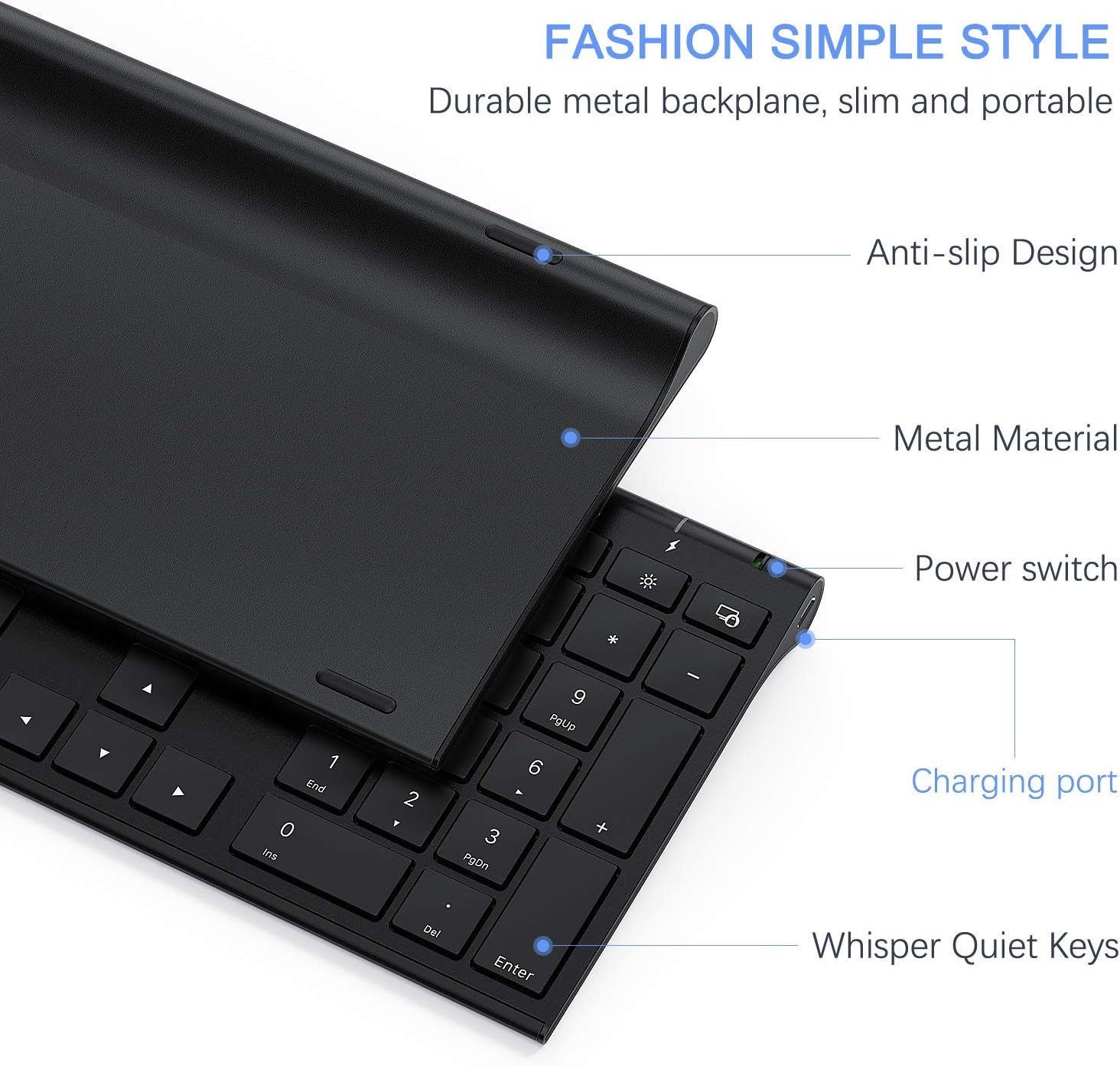 Detalle 2 de Vssoplor Wireless Keyboard Mouse Combo 2.4GHz