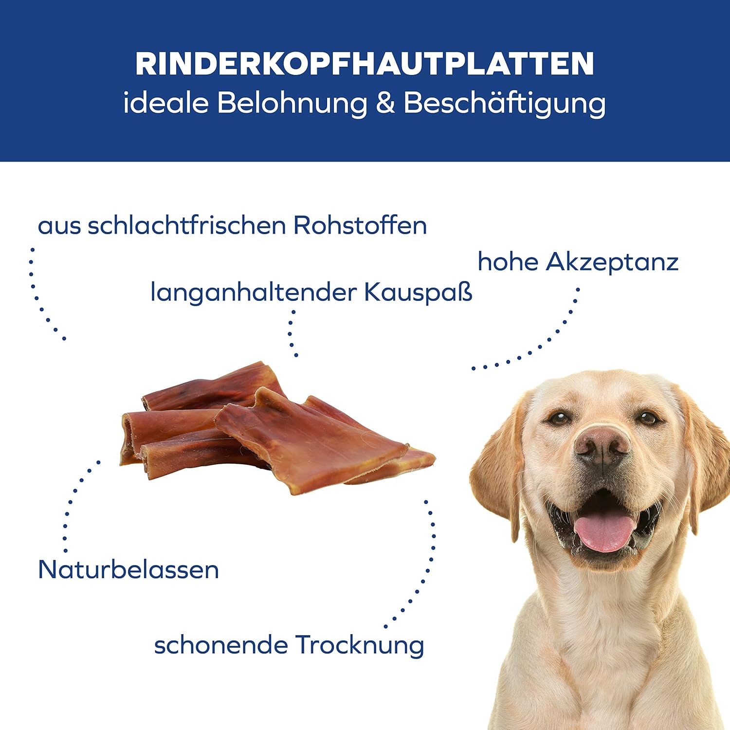 Detalle 2 de Tiernahrung Schwenner Rinderkopfhautplatten 1000g 🍖