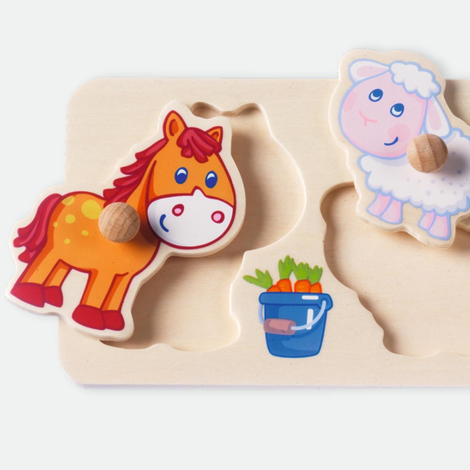 Detalle de Greifpuzzle Bauernhof-Tierkinder 4-teilig