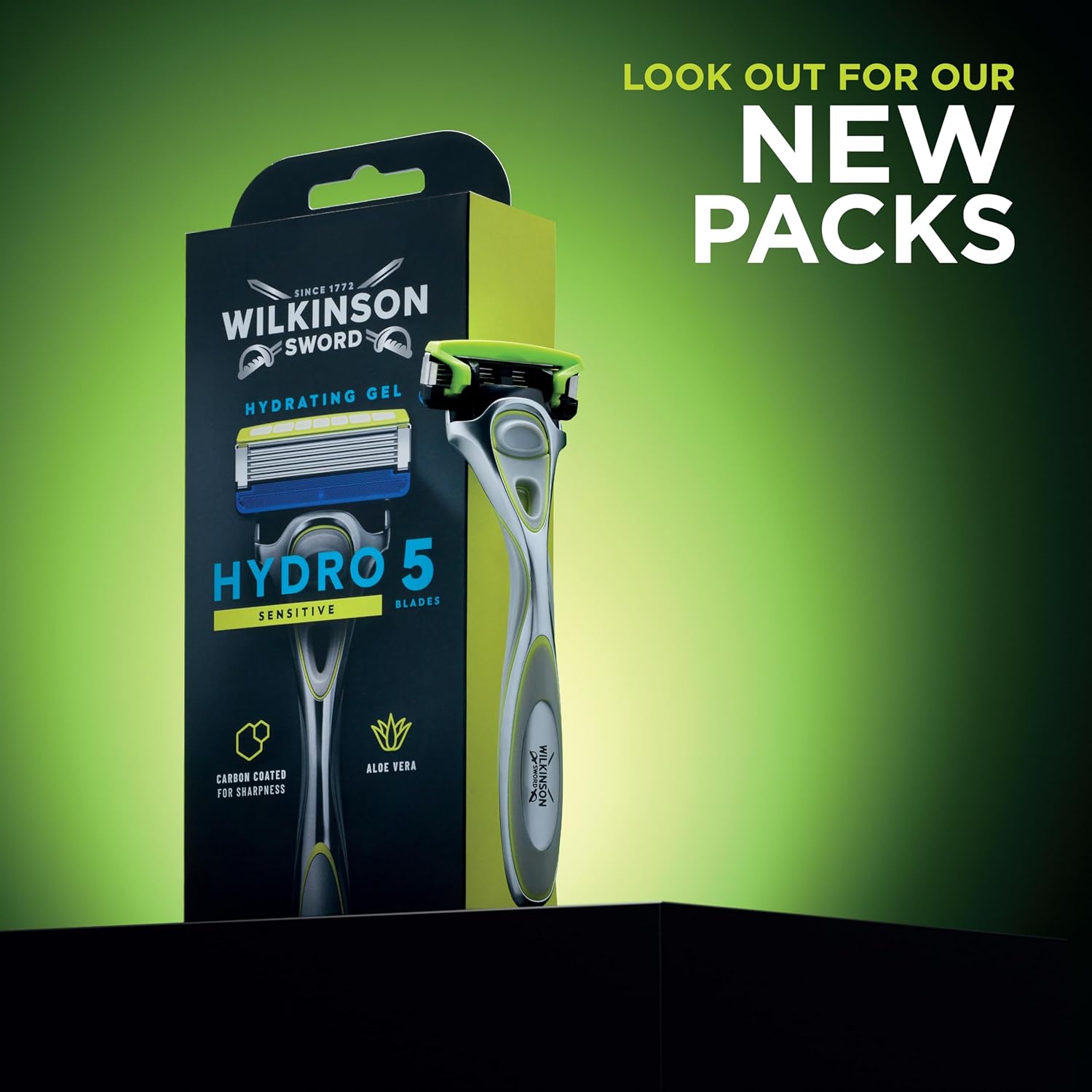 Thumbnail 1 de Wilkinson Sword Hydro 5 Sensitive men’s razor (5-blade cartridge) with aloe vera gel and flip trimmer – 4-piece set