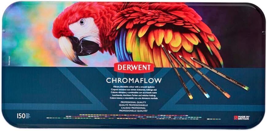 Detalle de Derwent クロマフロー 2306263 油性色鉛筆 150色セット、3.5mm芯