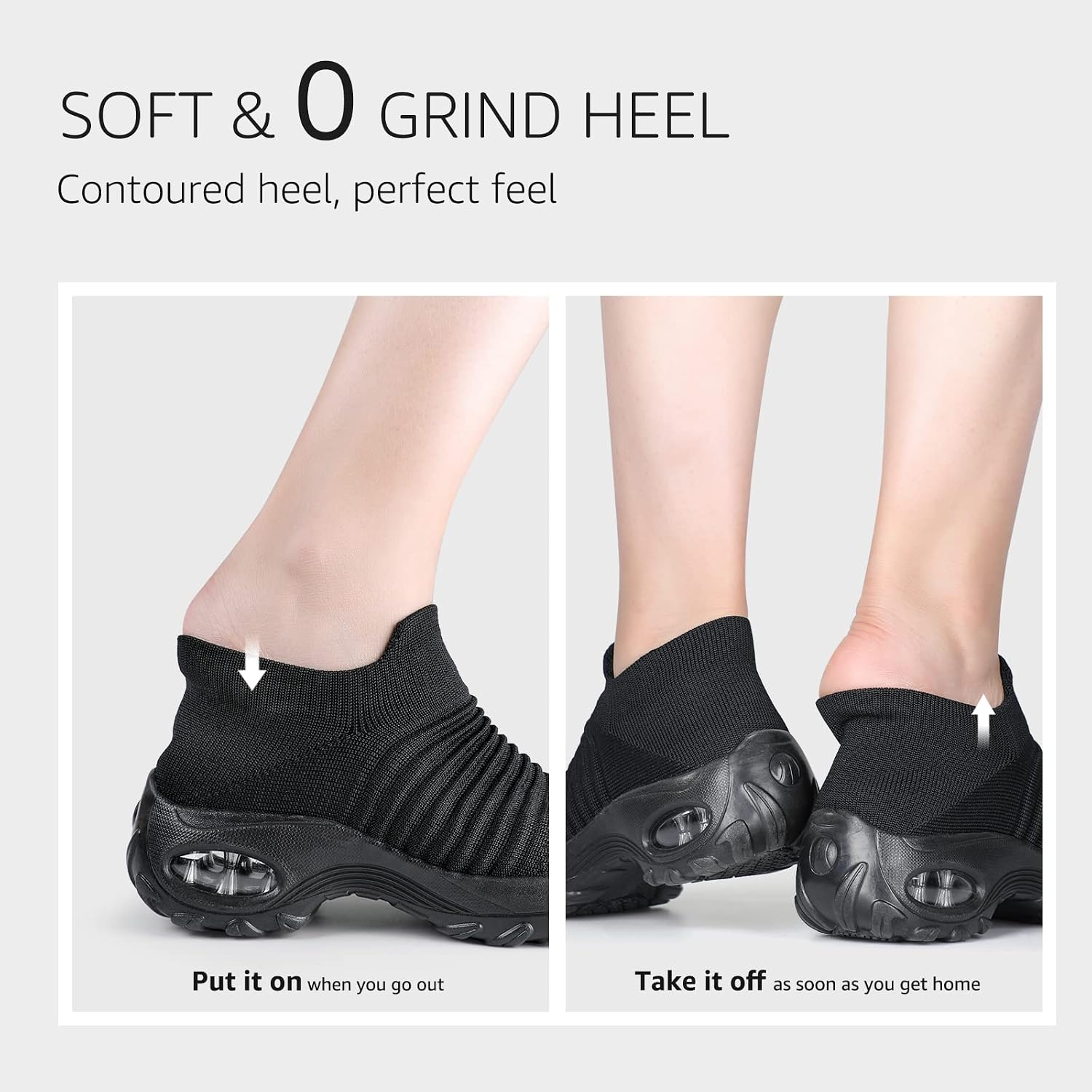Thumbnail 6 de STQ Women's Slip-On Walking Shoes with Arch Support and Non-Slip Sole
