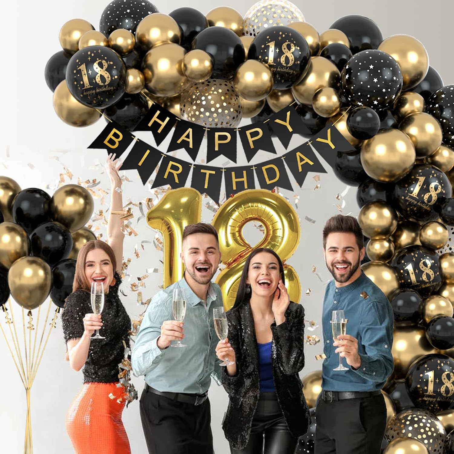 Thumbnail 6 de 18. Geburtstag Deko Set mit Ballons und Girlande 🎉