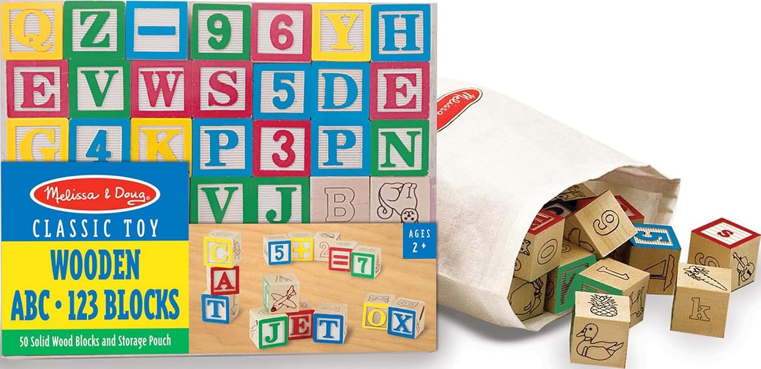 Detalle de Melissa & Doug ABC/123 50-piece blocks