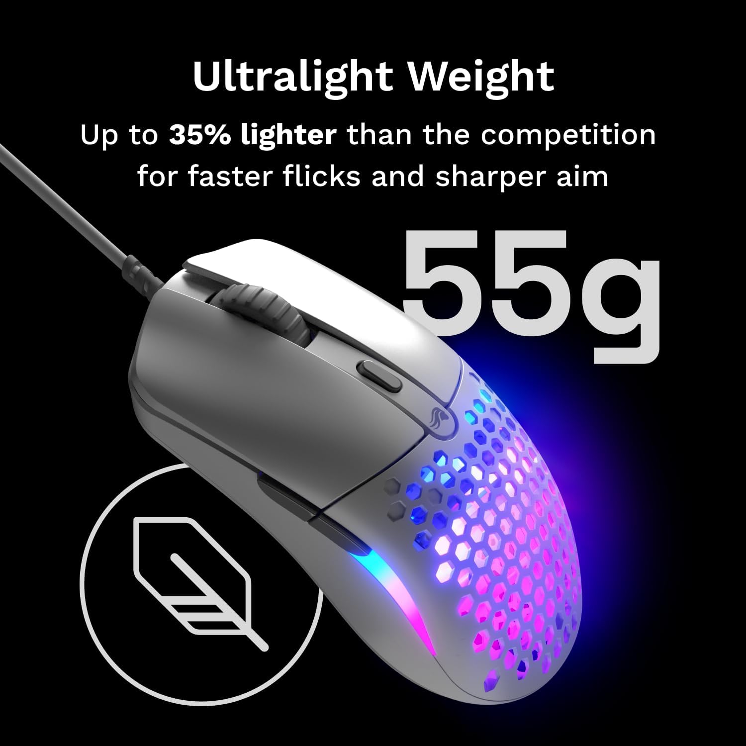 Detalle 2 de GLORIOUS Model O Eternal 55g ultralight mouse