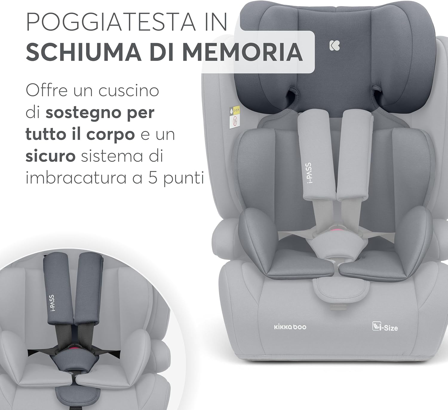 Thumbnail 6 de KikkaBoo Seggiolino Auto 9-36 kg i-PASS