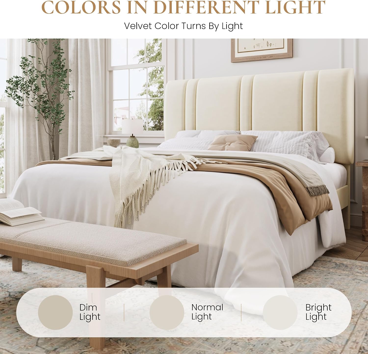 Thumbnail 6 de SHA CERLIN Queen Bed Frame, Velvet