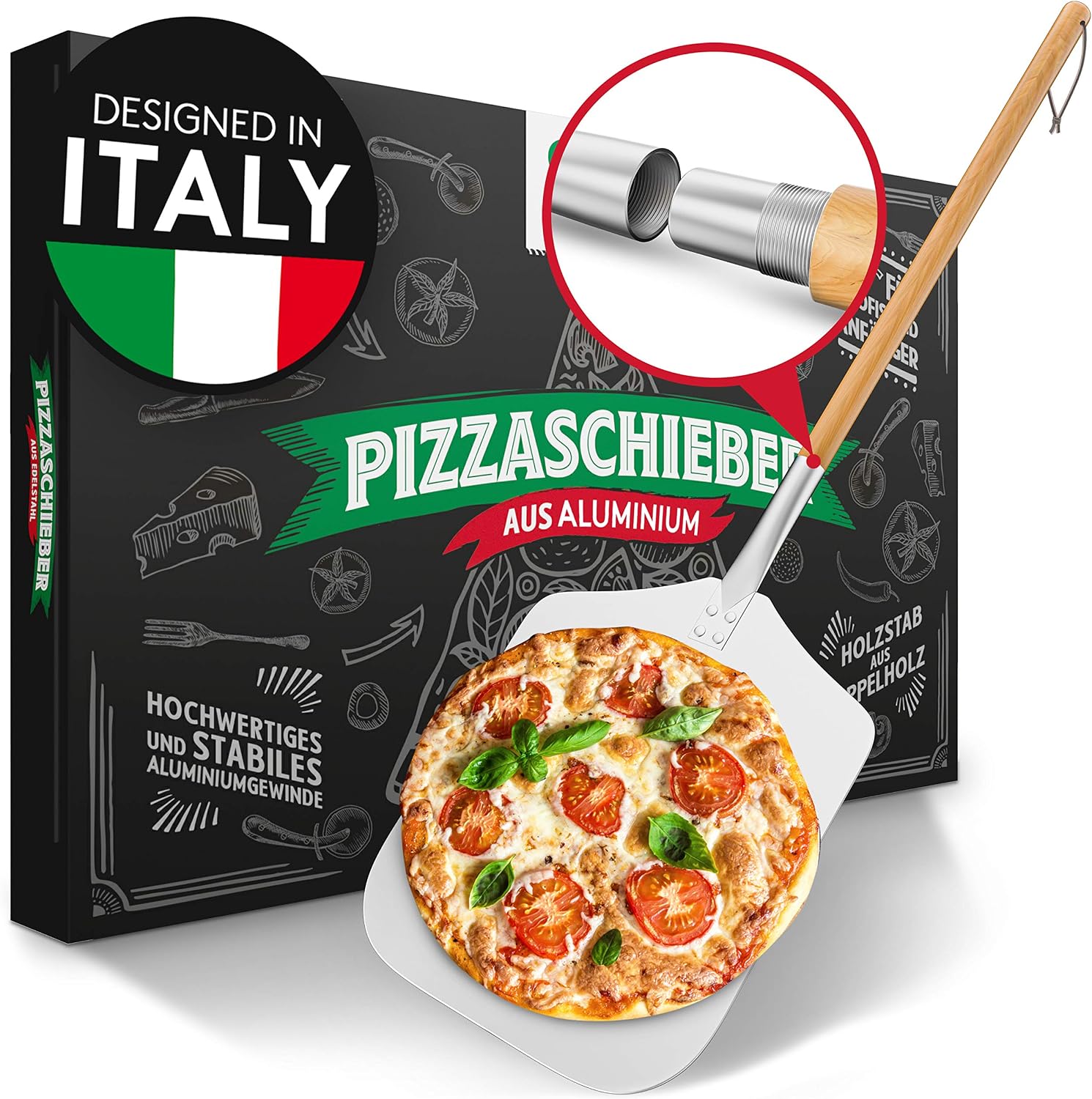 Thumbnail 6 de Pizza Divertimento DAS ORIGINAL Pizzastein – rechteckig, 38 x 30 x 1,5 cm, bis 900 °C, inkl. e-Rezeptbuch