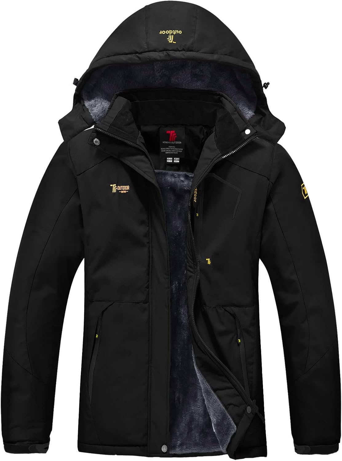 Detalle de JHMORP Women's Winter Ski Jacket with Waterproof Shell and Fleece Lining