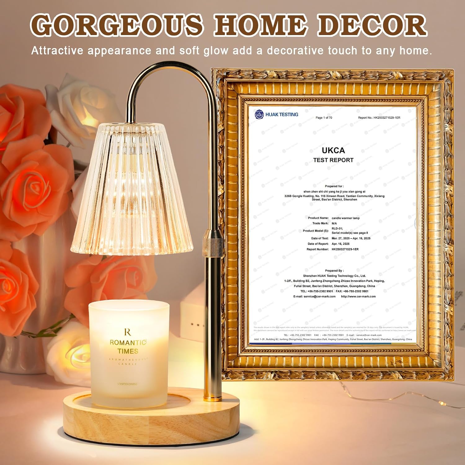 Detalle de Funistree Candle Warmer Lamp with Dimmer and 3-Pack Scented Candles
