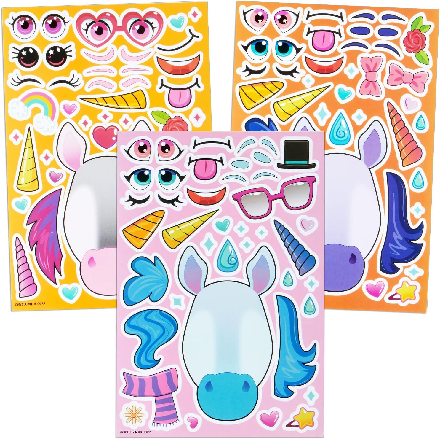 Detalle de JOYIN unicorn sticker faces set 36 pcs