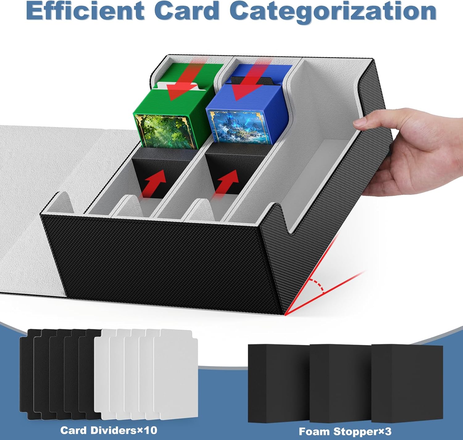 Detalle 2 de Mlikero Card Deck Storage Box 1800+