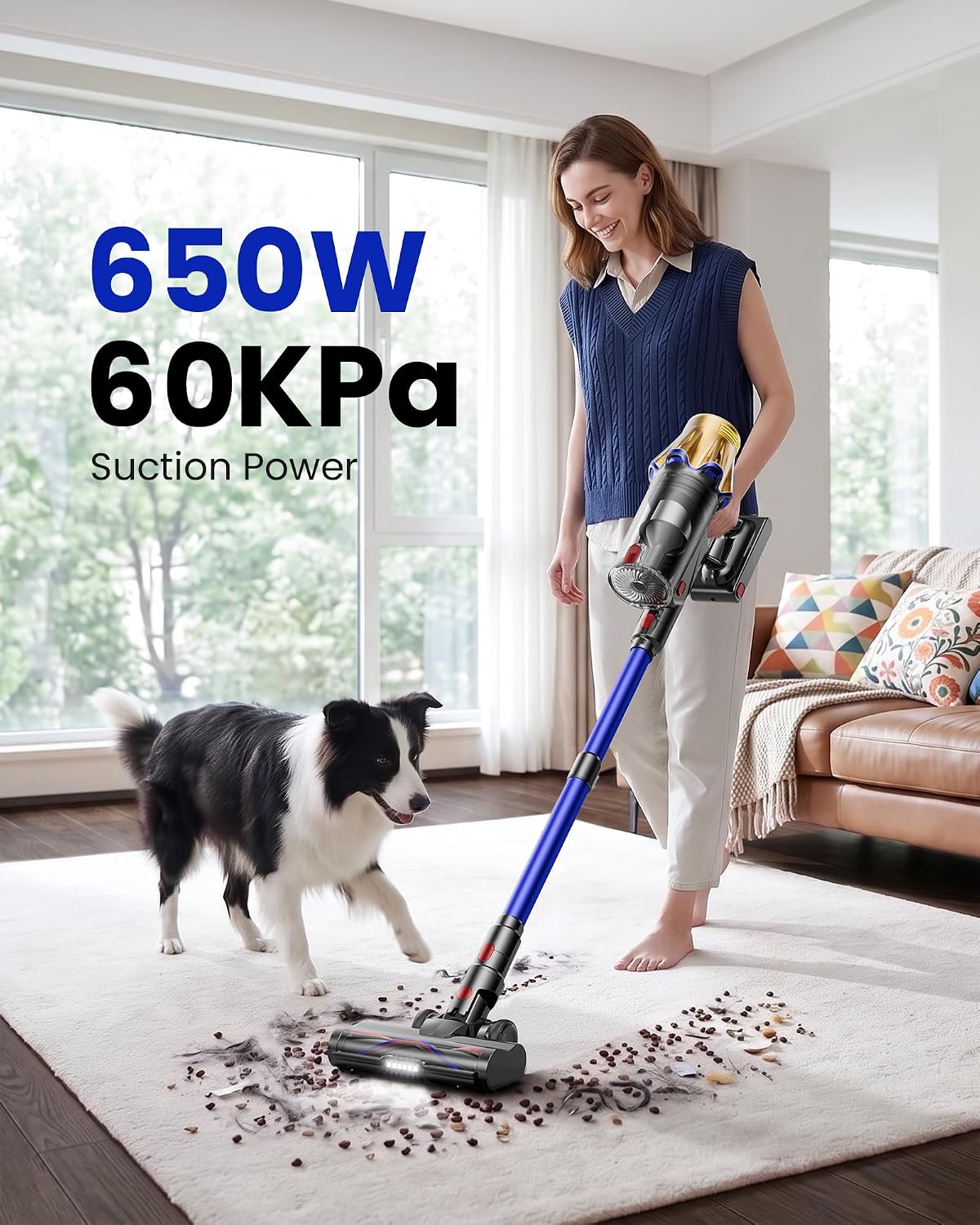 Detalle 2 de Cordless stick vacuum with 70-minute runtime