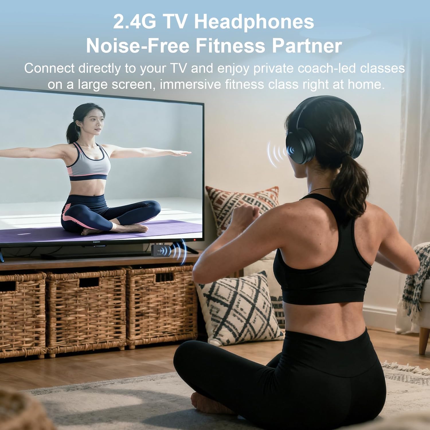 Thumbnail 3 de RETRADEKING Cuffie senza fili per TV con trasmettitore 2.4G/BT 5.4 e 40 mm driver