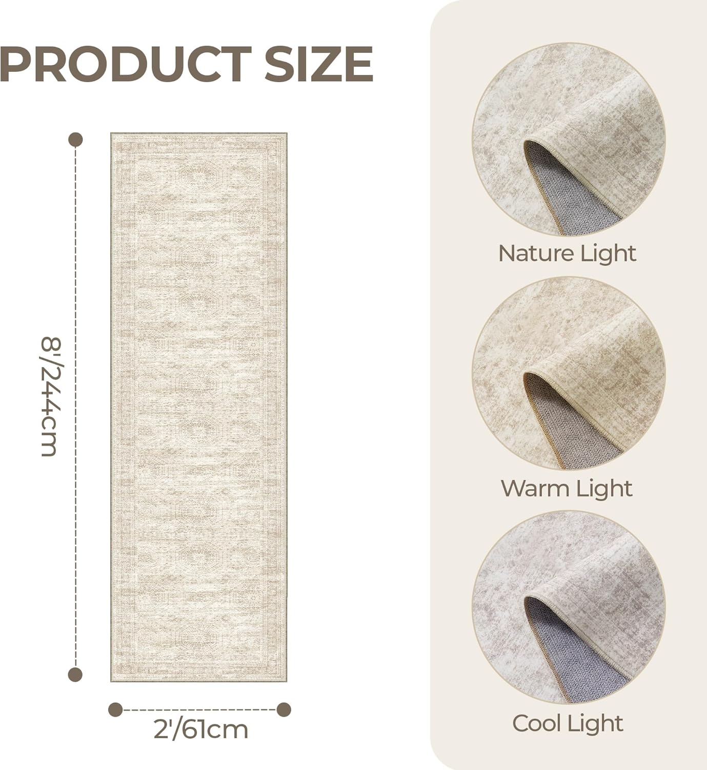 Thumbnail 1 de Restydon 2x8 Runner Rug Non Slip