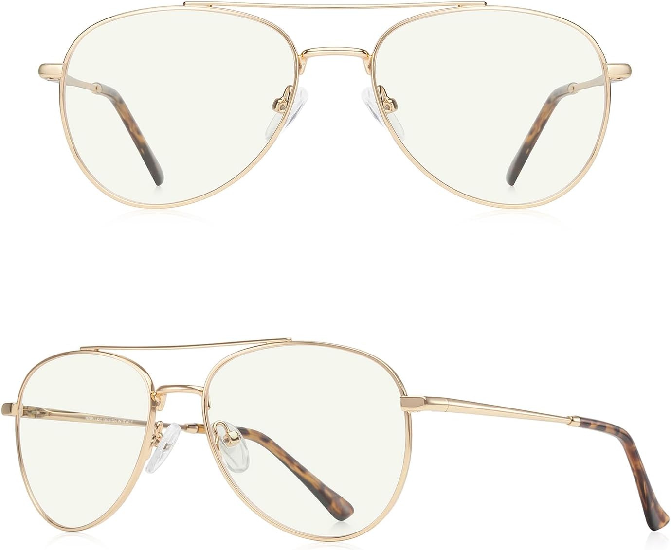 Thumbnail 1 de RB.Pilot Aviator Reading Glasses with Blue Light Blocking Lenses – Spring Temple