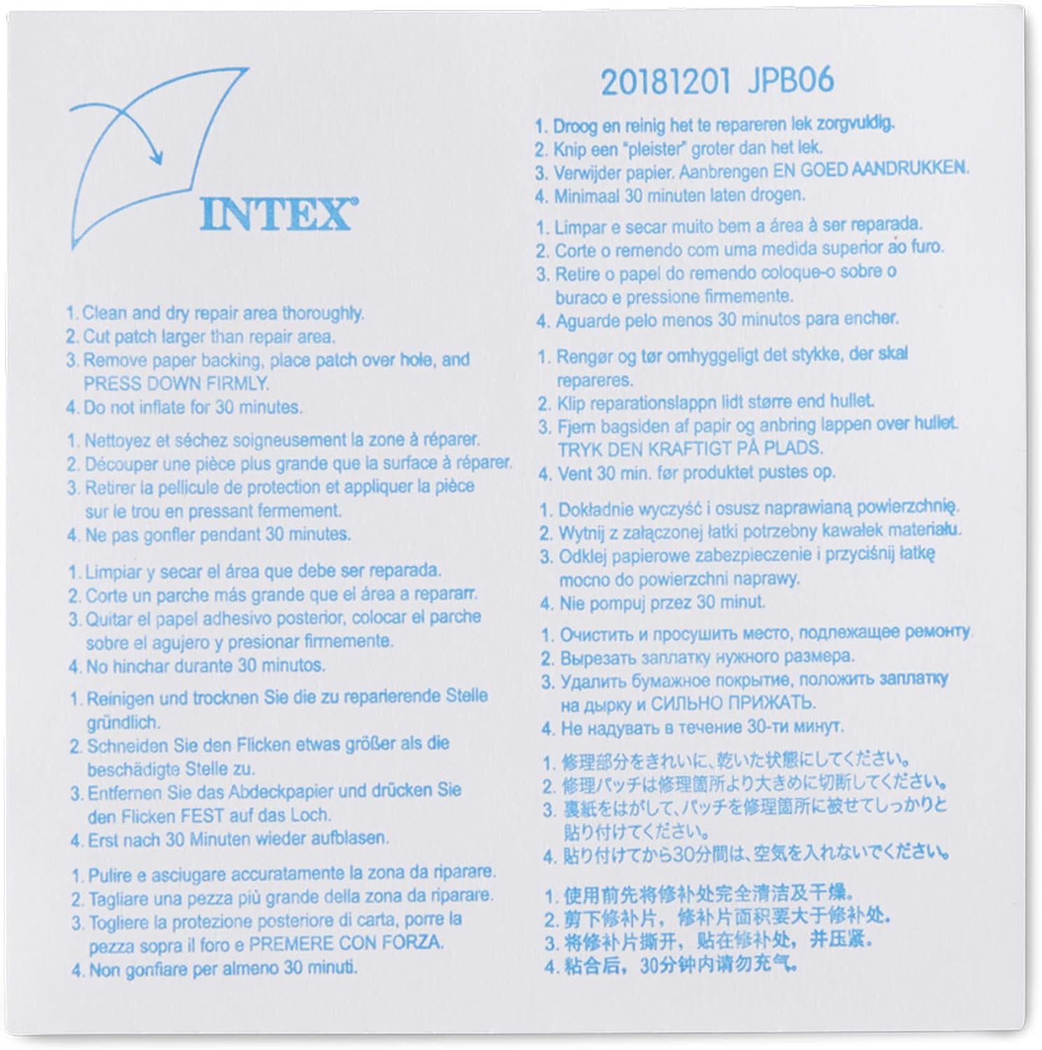 Thumbnail 2 de Intex 59631NP Reparaturflicken – 6 Stück, Vinyl, 7x7 cm, transparent
